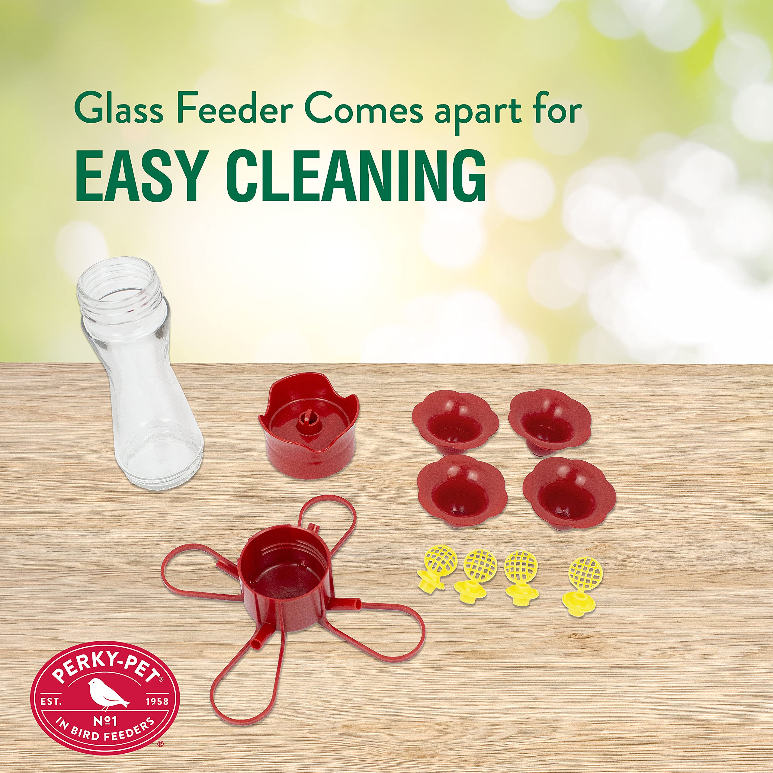 PerkyPet 203CPBN2 PinchWaist Glass Hummingbird Feeder With Perches