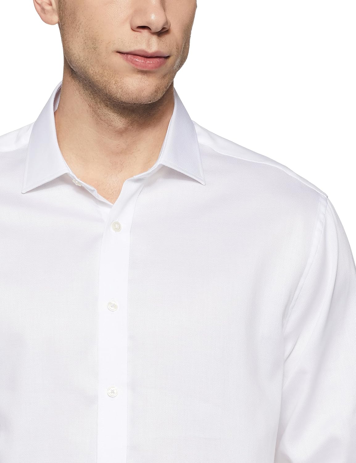 marks & spencer men's checkered slim fit formal shirt