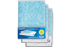 PetSafe ScoopFree Premium Self-Cleaning Cat Litter Box Tray Refills - Disposable - Non-Clumping Crystal Litter - 3-Pack