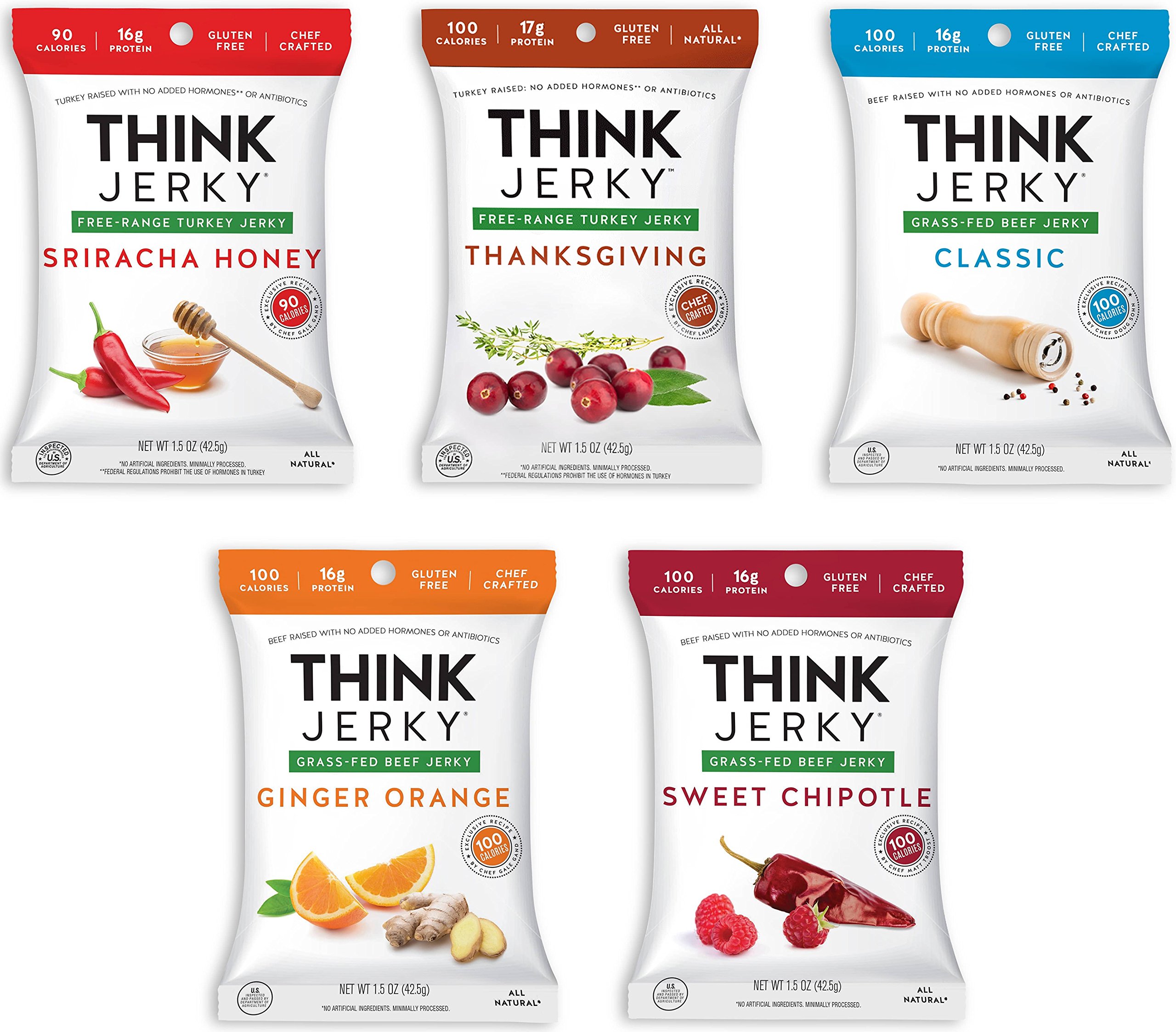 Think Jerky GrassFed Beef Jerky, Sweet Chipotle, GlutenFree, 1.5