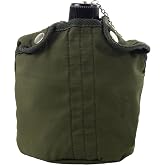 Rothco 1-Quart Aluminum Canteen - Insulated Snap Closure Cover for Outdoor Use