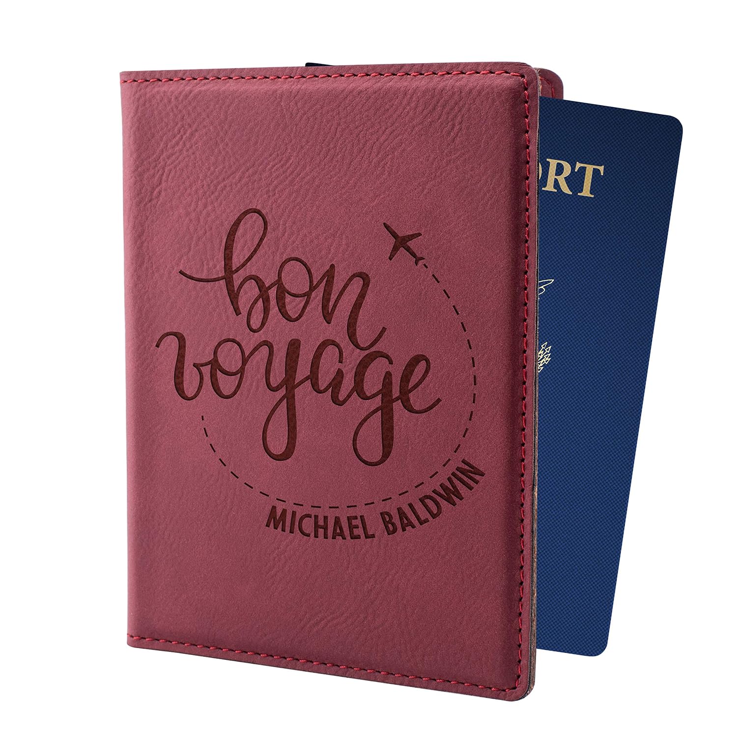 Personalized Passport Holder w Name and Quote Custom