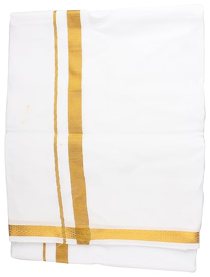 Prakash Tex White dhoti for Men(pack of 1)