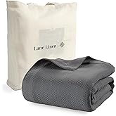 LANE LINEN King Size 100% Cotton Blanket – Soft Cooling Blanket for Hot Sleepers, Perfect for Summer and Winter, All-Season Comfort, Lightweight and Durable Blankets, King Size 90"x108" – Grey