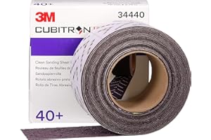 Cubitron 3M Hookit Abrasive Sheet Roll, 34440, Multi-Hole, 70 mm x 8 m, 40+ Grade, Automotive Sanding Roll Sandpaper for Coat