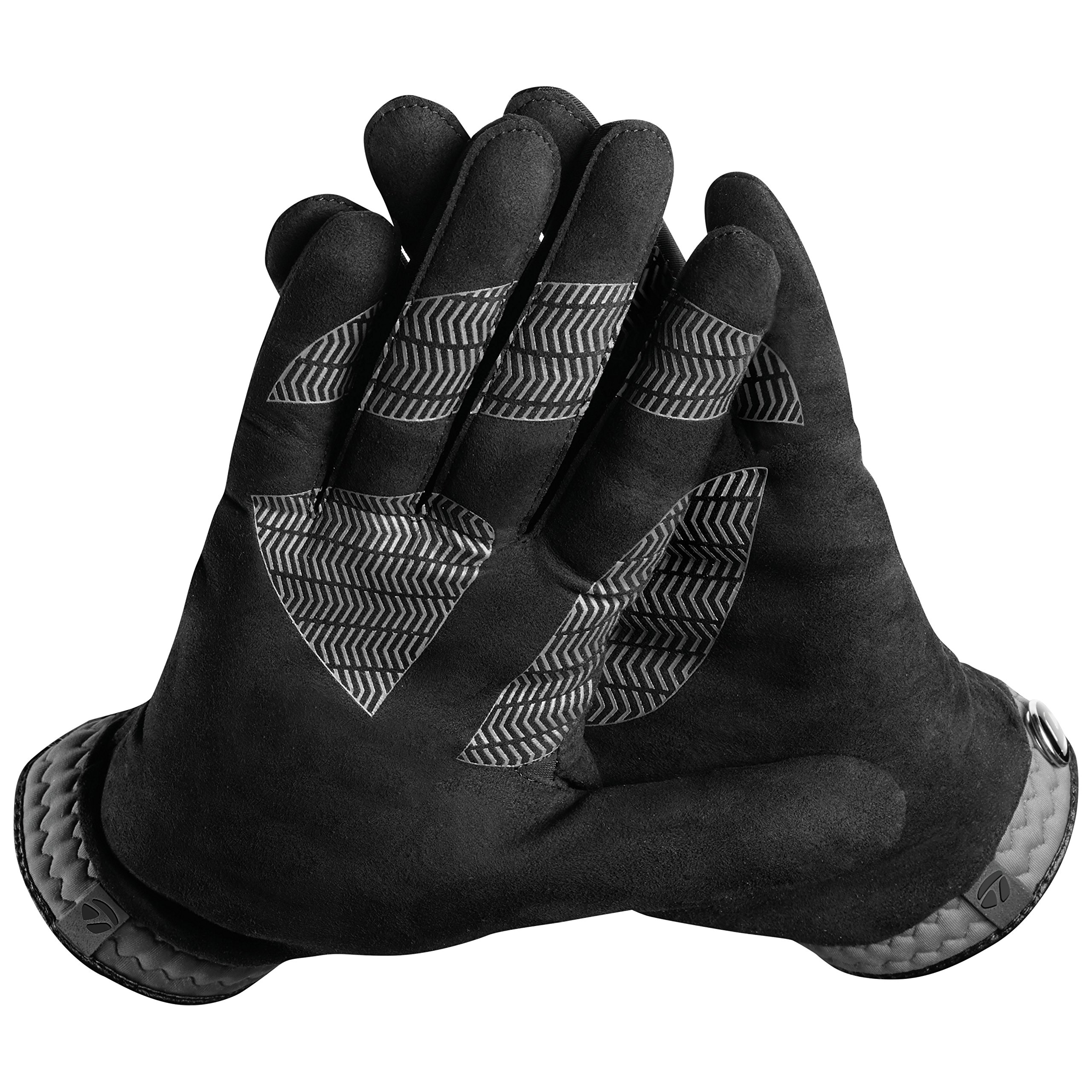 TaylorMade Men's TM18RainCntrlBlk/Gr XL Rain Control Cadet Glove (Black/Gray, X-Large)
