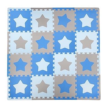 blue baby play mat