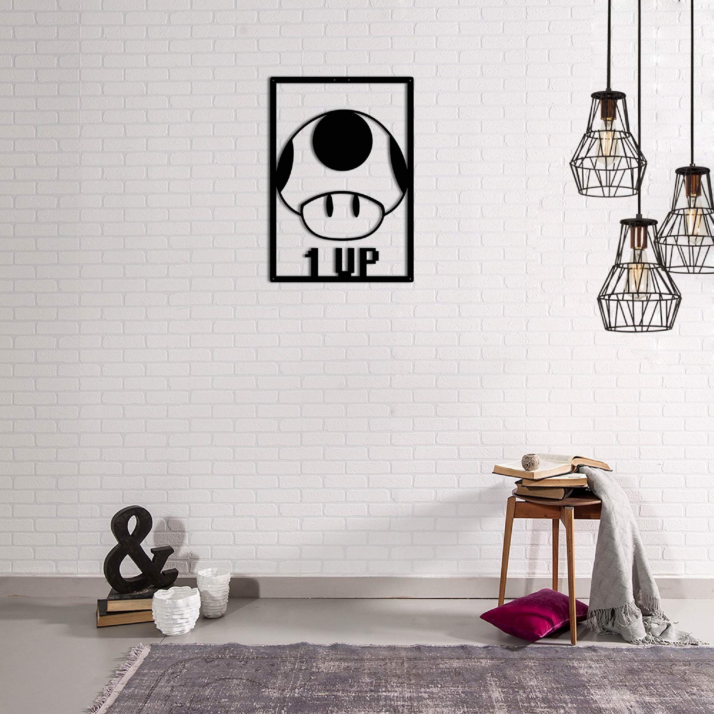 Homemania Wall Decoration, Steel, Black, 35 x 0.3 x 50 cm