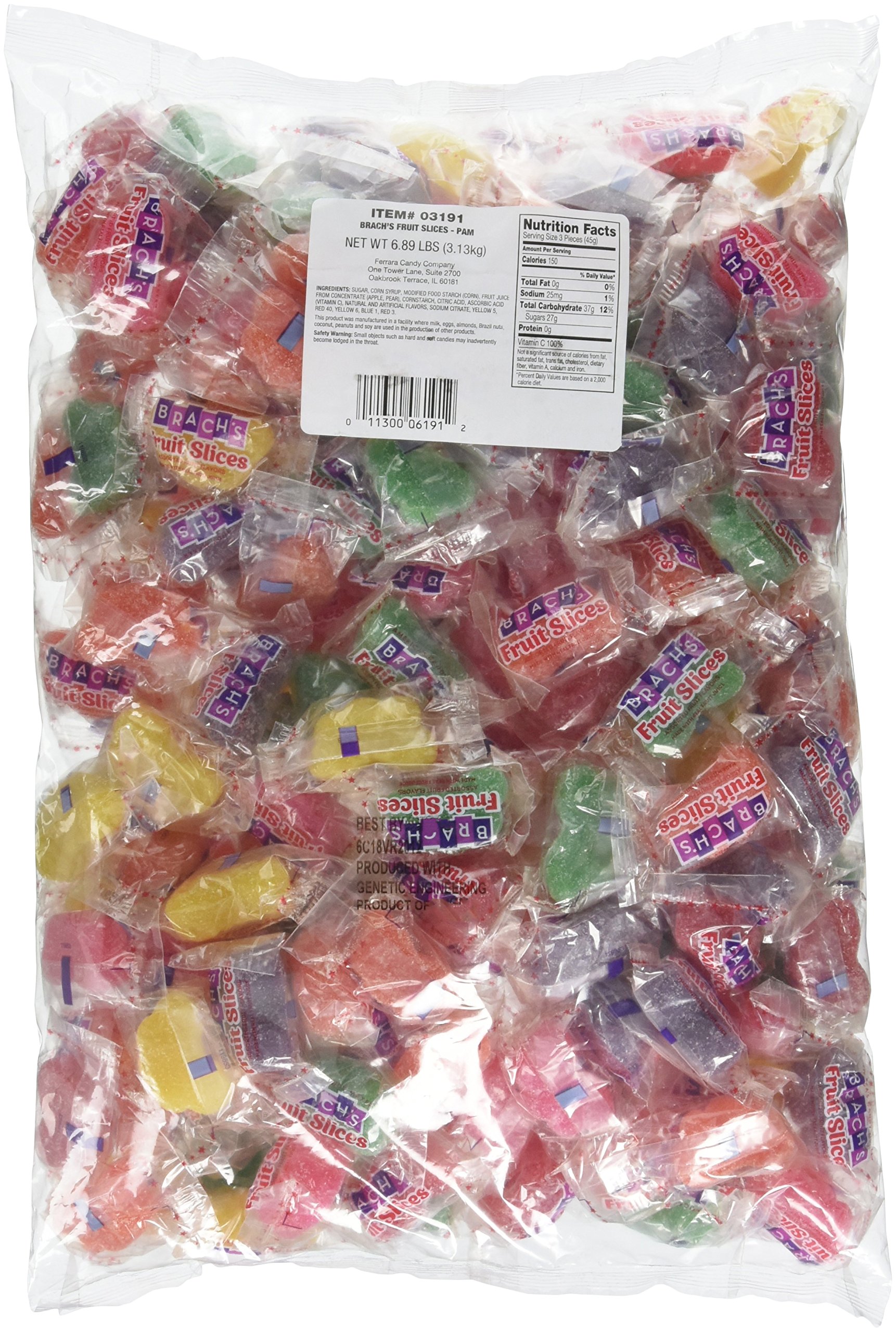 Brach's Mandarin Orange Wrapped Fruit Slices, 2.5 Lb Hard Candy Grocery