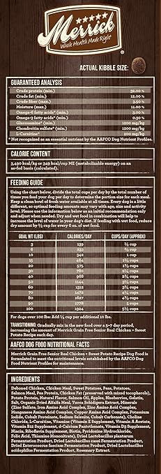 merrick puppy feeding chart