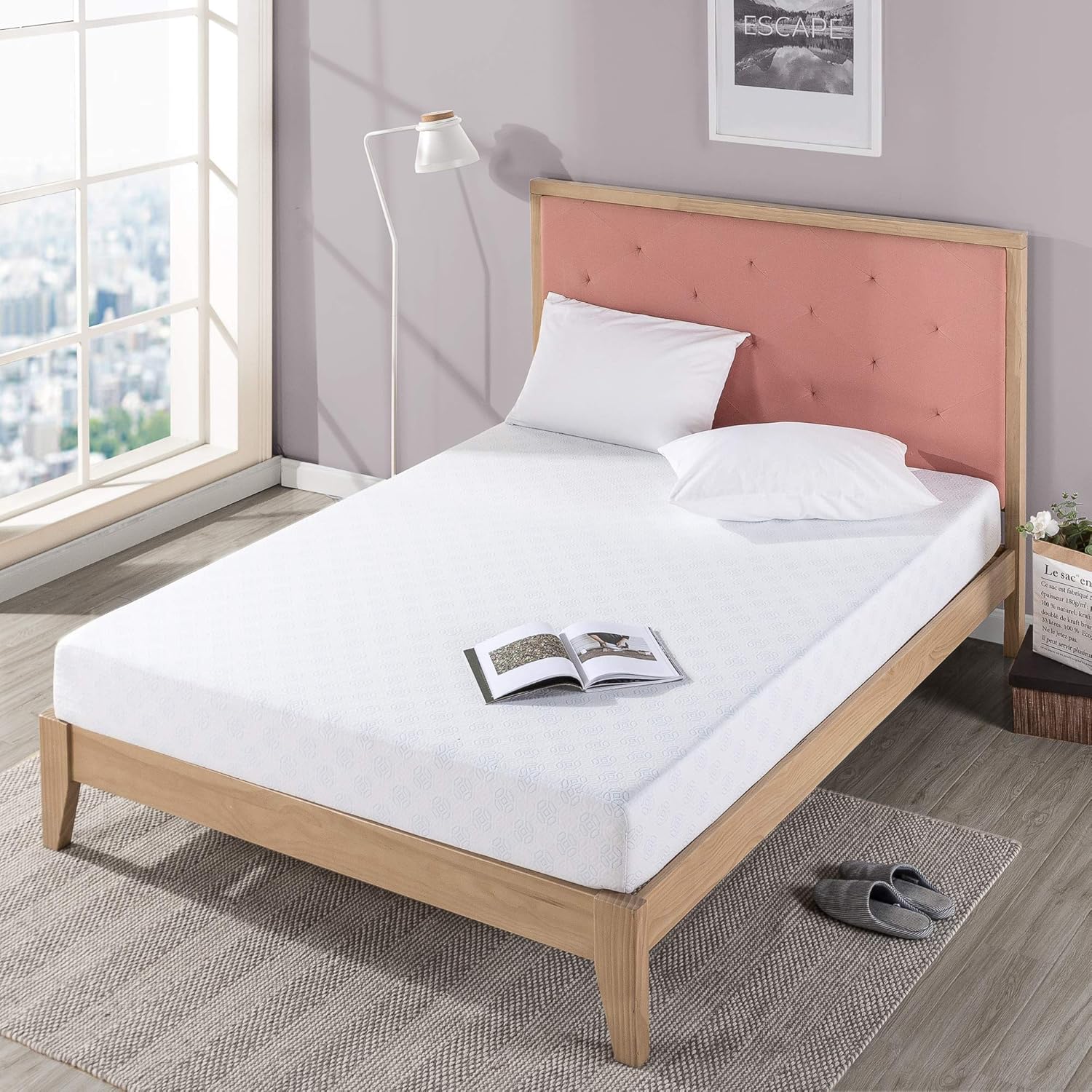 Zinus 8 Inch Gel-Infused Green Tea Memory Foam Mattress / Cooling Gel Foam / Pressure Relieving / CertiPUR-US Certified / Bed-in-a-Box, Twin: Furniture & Decor