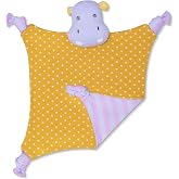Apple Park Organic Farm Buddies - Coco Hippo Blankie, Blanket Baby Toy for Newborns, Infants, Toddlers - Hypoallergenic, 100% Organic Cotton