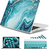 May Chen Case for MacBook Pro 14 inch, Models A2442 A2779 A2918 A2992 A3401 A3185 A3112 A3434, M1 M2 M3 M4 M5 Chip (2021-2025 Release), Plastic Hard Shell Case with Keyboard Cover, Blue Marble
