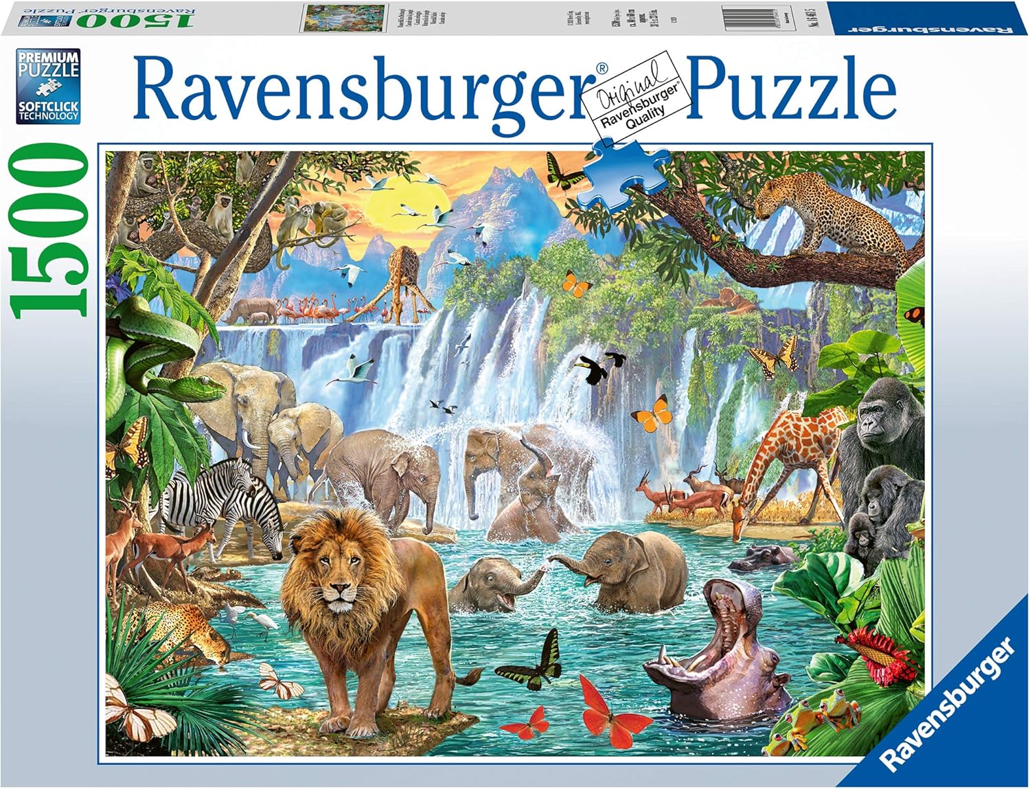 Ravensburger- Puzzle 1500 pi?�ces-Cascade dans la Jungle Adulte, 4005556164615: Amazon.fr: Jeux 