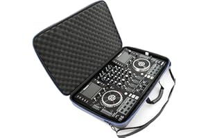 CASEMATIX Travel Case Compatible with Numark Mixstream Pro Plus, Mixstream Pro Go Standalone DJ Controller, Numark NV2 Serato Mixers and More - Includes Carrying Case Only with Shoulder Strap