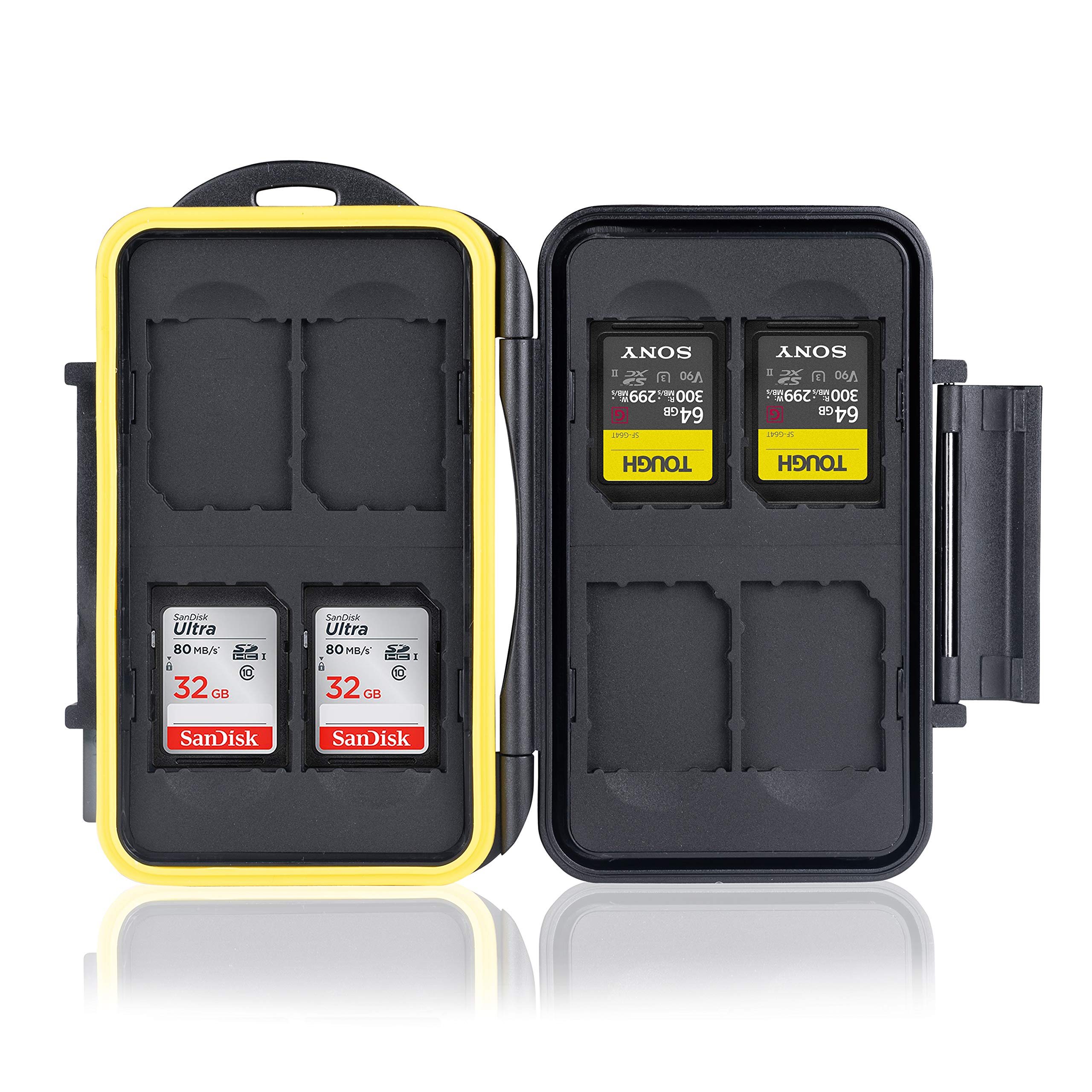 Ares FotoMC-SD8 Memory Card Protection Case/Card Safe/Water-resistant Storage/Shockproof Carrying Box for 8 pcs SD Cards - Version 2019