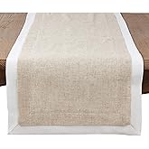 SARO LIFESTYLE 1982.N1872B Moldura Collection Double Layer Design Runner 18" x 72" Natural