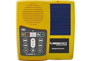 New International Version (NIV) Anglicized by Biblica Narrated by David Suchet MegaVoice Gold Edition Handheld Solar Powered Audio Bible Player with Commentary, Hymns, and FM Radio