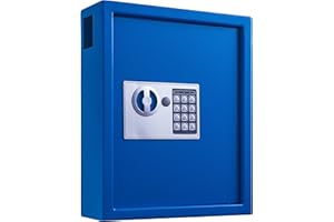 Adiroffice Key Holder Wall Mount - 40-keys Lock Box with Code, Key Cabinet Wall Mount, Valet Parking Key Box, Car Dealer Key Cabinet - Space Saving Locking Key Box Wall Mount with Digital Lock