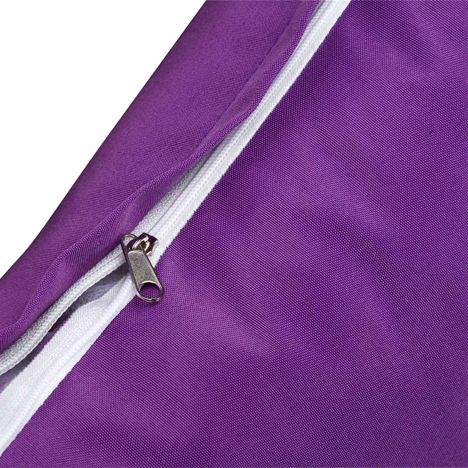 PROHIKER Set of 2 Decorative Sqaure Polyester Throw Pillow for Patio Conversation Sofa Set, 20X20IN Purple: Home & Kitchen