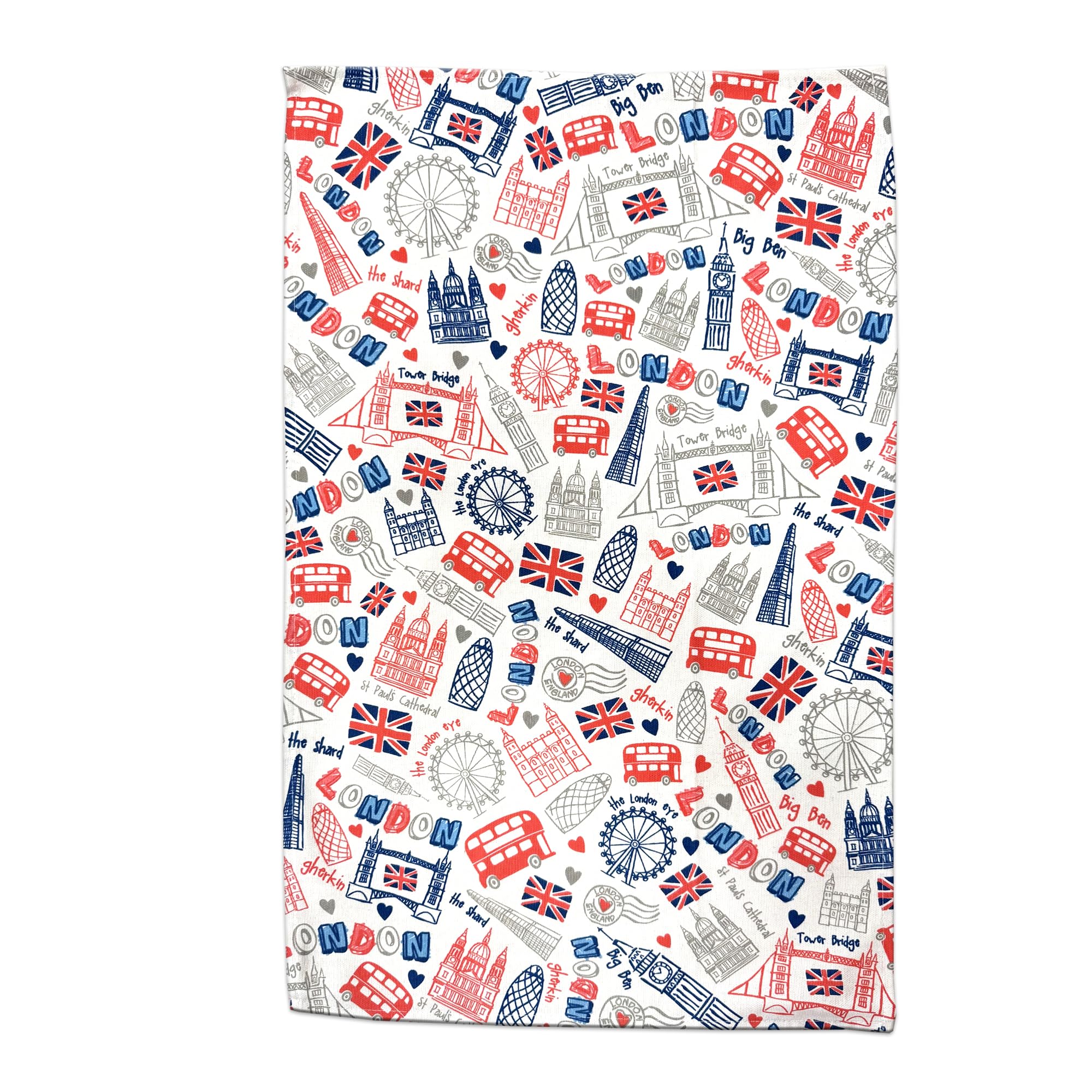 Elgate London Doodles Tea Towel 100% Cotton