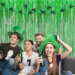Green Tinsel Curtain Party Backdrop - GREATRIL Foil
