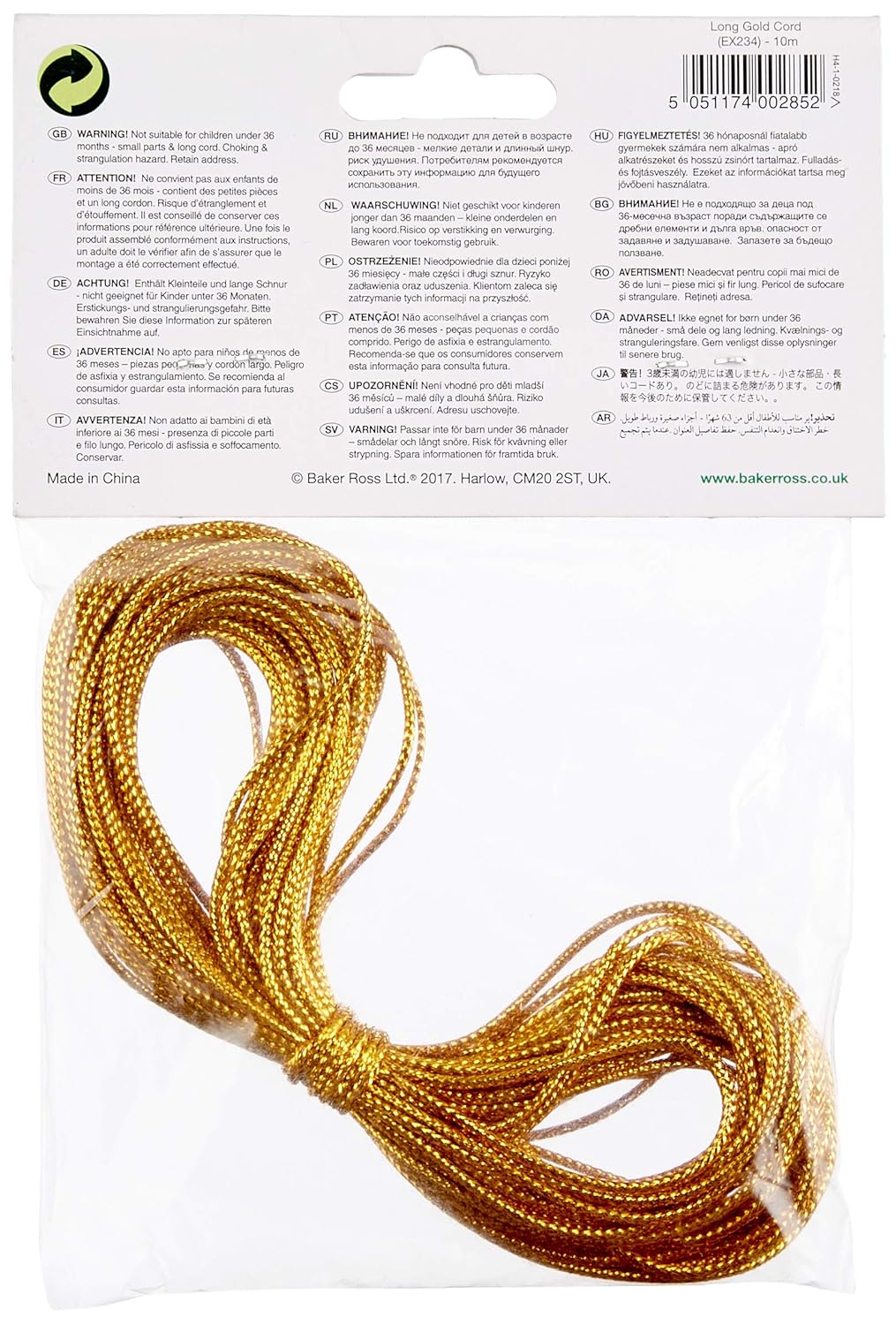 Baker Ross Gold Hanging Cord - Image 3