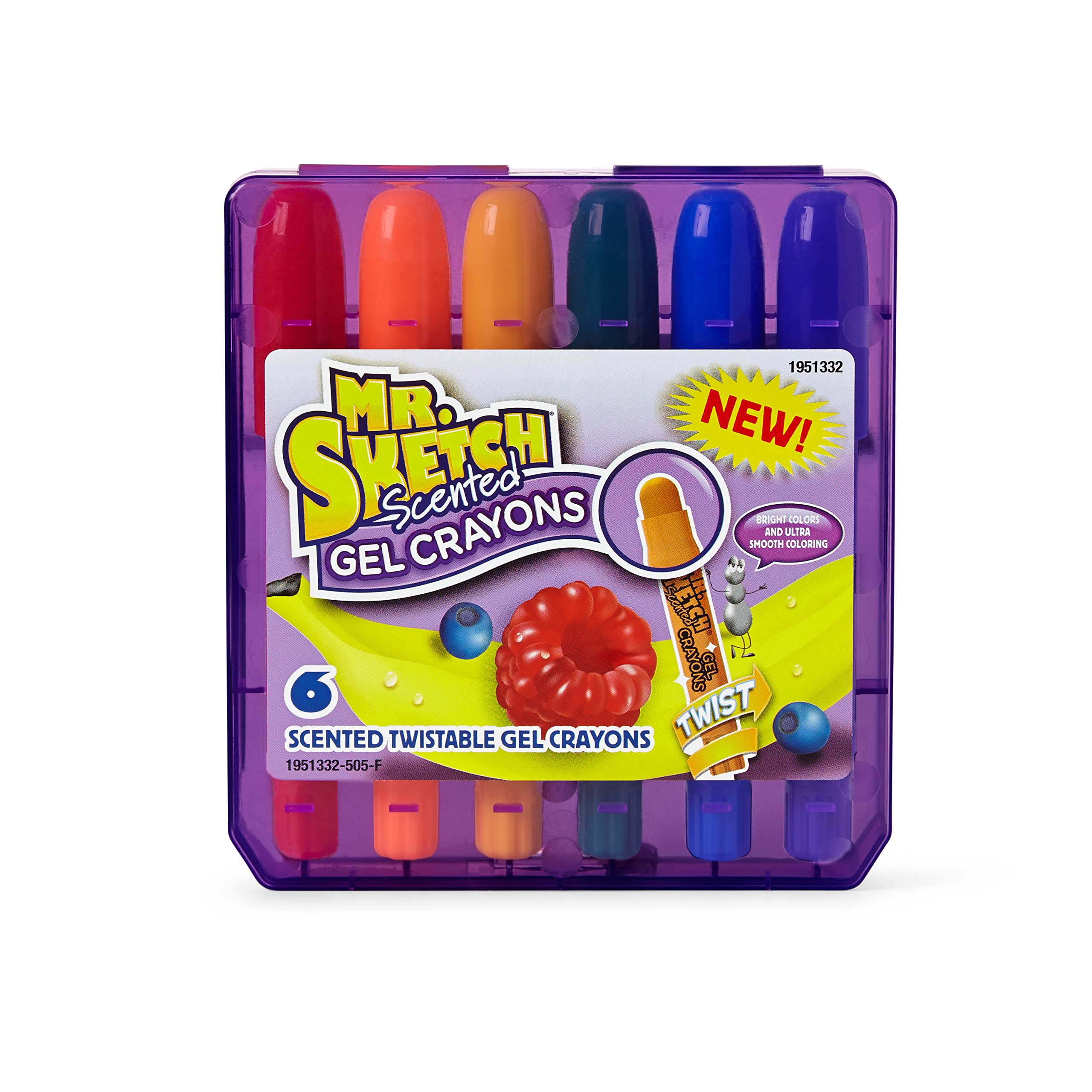 Mr. Sketch 1951332 Scented Twistable Gel Crayons, Assorted Colors, Pack
