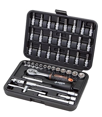 GROZ KIT/SKT/H1-4/42/UG Socket Sets On Rail, Includes 13 Pieces 1/4 Sockets