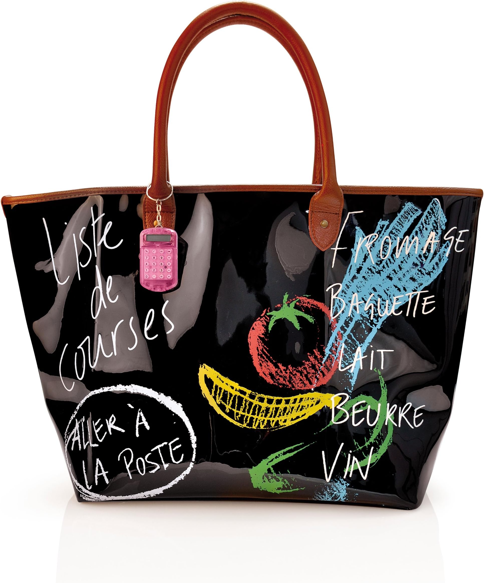 Iris Barcelona Isolated Shopping Bag, Hand Bag, PVC, French Print, 9670-T