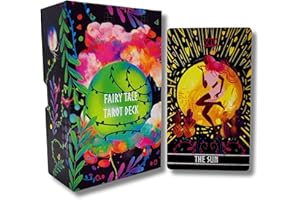 La Muci Fairy Tale Tarot Cards Deck with Guidebook - Major and Minor Arcana Full Tarot Deck, Rainbow Tarot with 78 Cards, Tarot Cards Set Unique with Floral Design, Modern Tarot Cards for Beginners