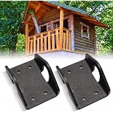 Kingdder 2 Pcs Heavy Duty Treehouse Bracket for 1.25'' Diameter Lag/TAB | Steel Treehouse Static Bracket, Black Powder-coated Support Plate, for Outdoor Deck Treehouse Construction Hardware