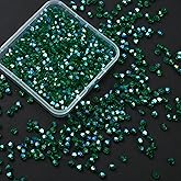 1000pcs 4 mm Bicone Crystal Beads Faceted Crystal Glass Beads Bulk for Jewelry Making DIY Necklace Bracelet Earring (Emerald AB Color)