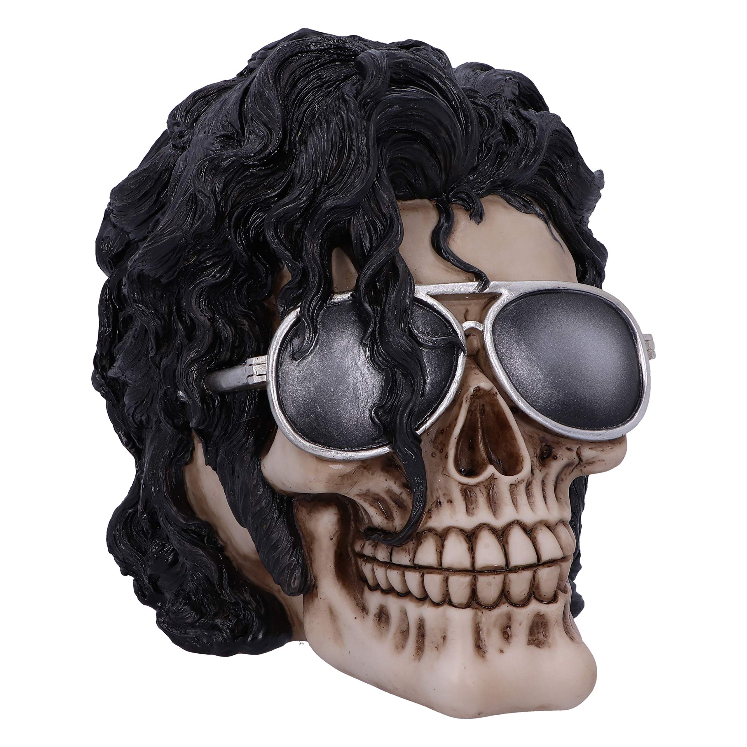Nemesis Now Bad Michael Jackson King of Pop Inspired Skull Ornament, Black