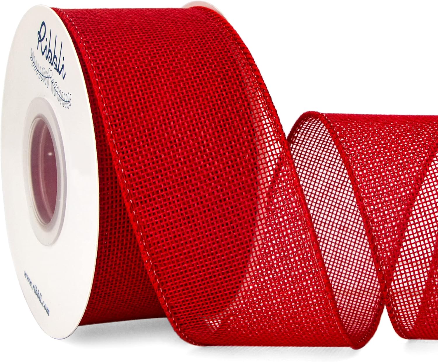 Bows & Ribbons - Ribbli Red Wired Ribbon,2 Inch x Continuous 10 Yard, Wired Edge Ribbon for Big Bow,Wreath,Tree Decoration,Outdoor Decoration
