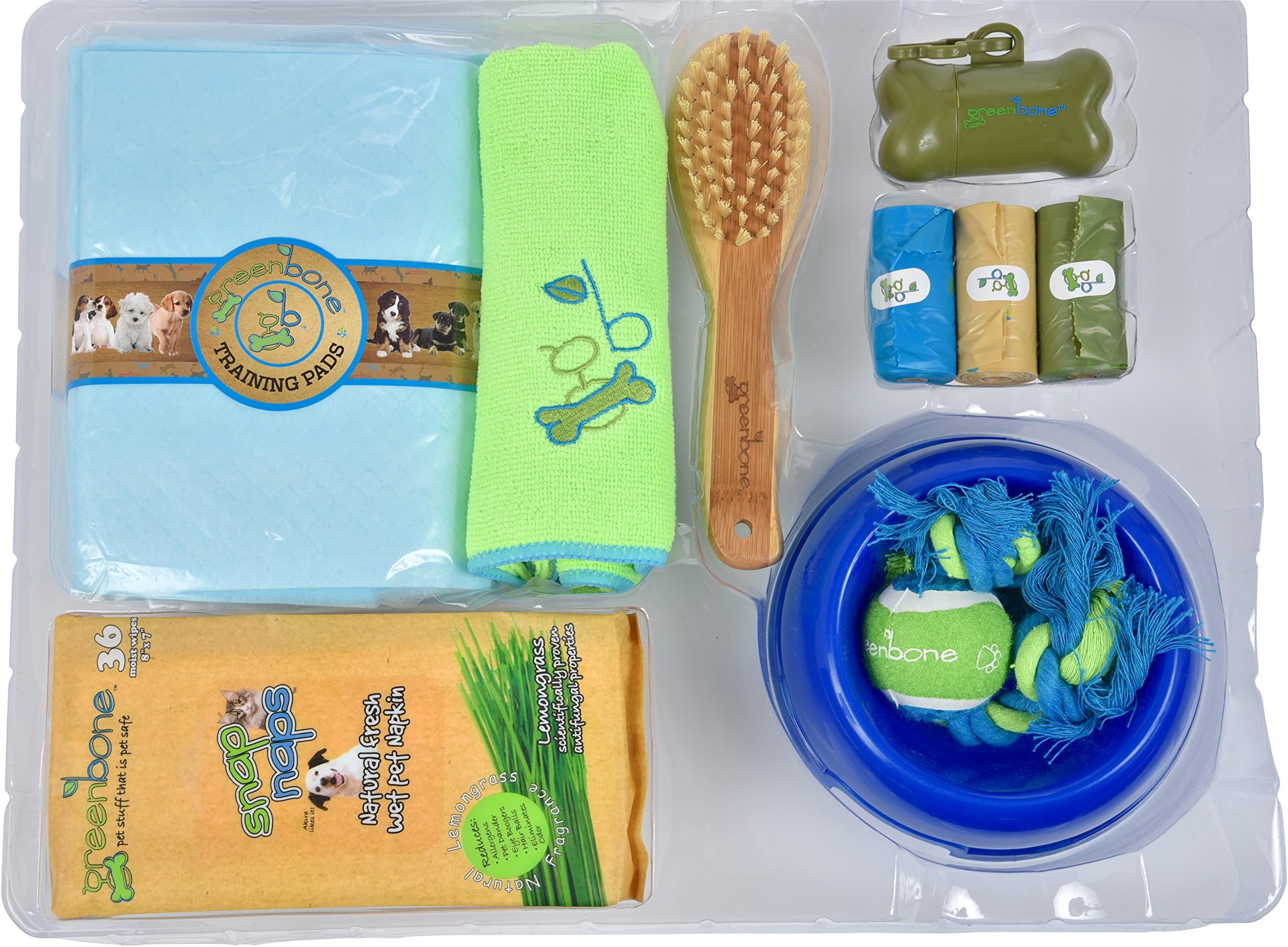 Greeenbone Puppy Starter Kit Equipped with All Essential Pet Needs