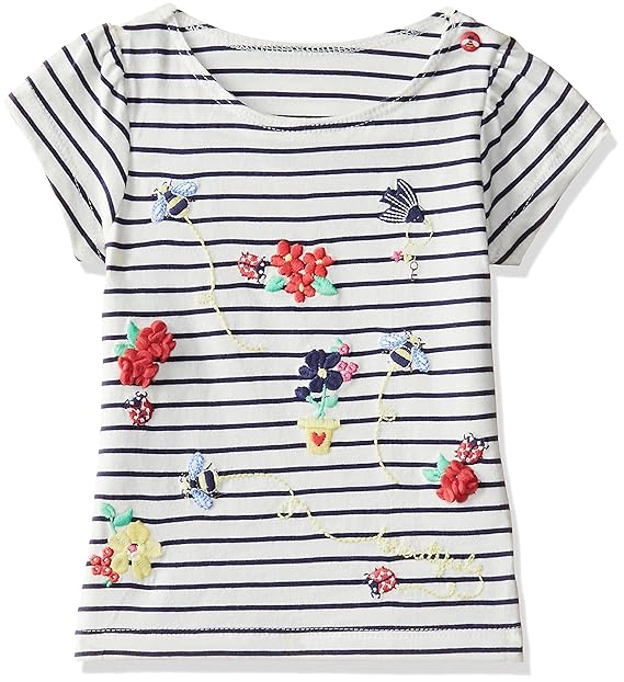 Baby Girls Striped Regular Fit T-Shirt