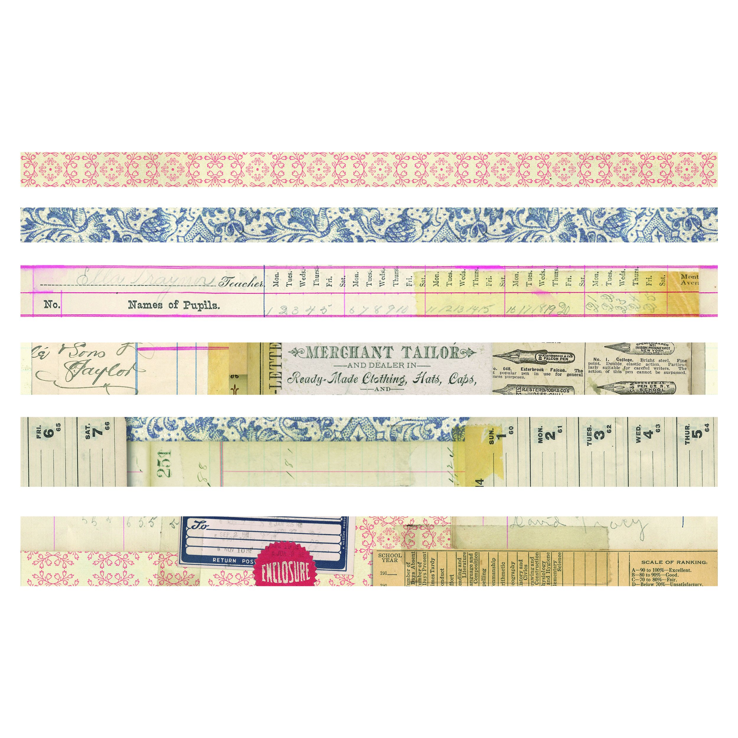 Tim Holtz Idea-Ology Design Tape 6pcs - Merchant TH93673