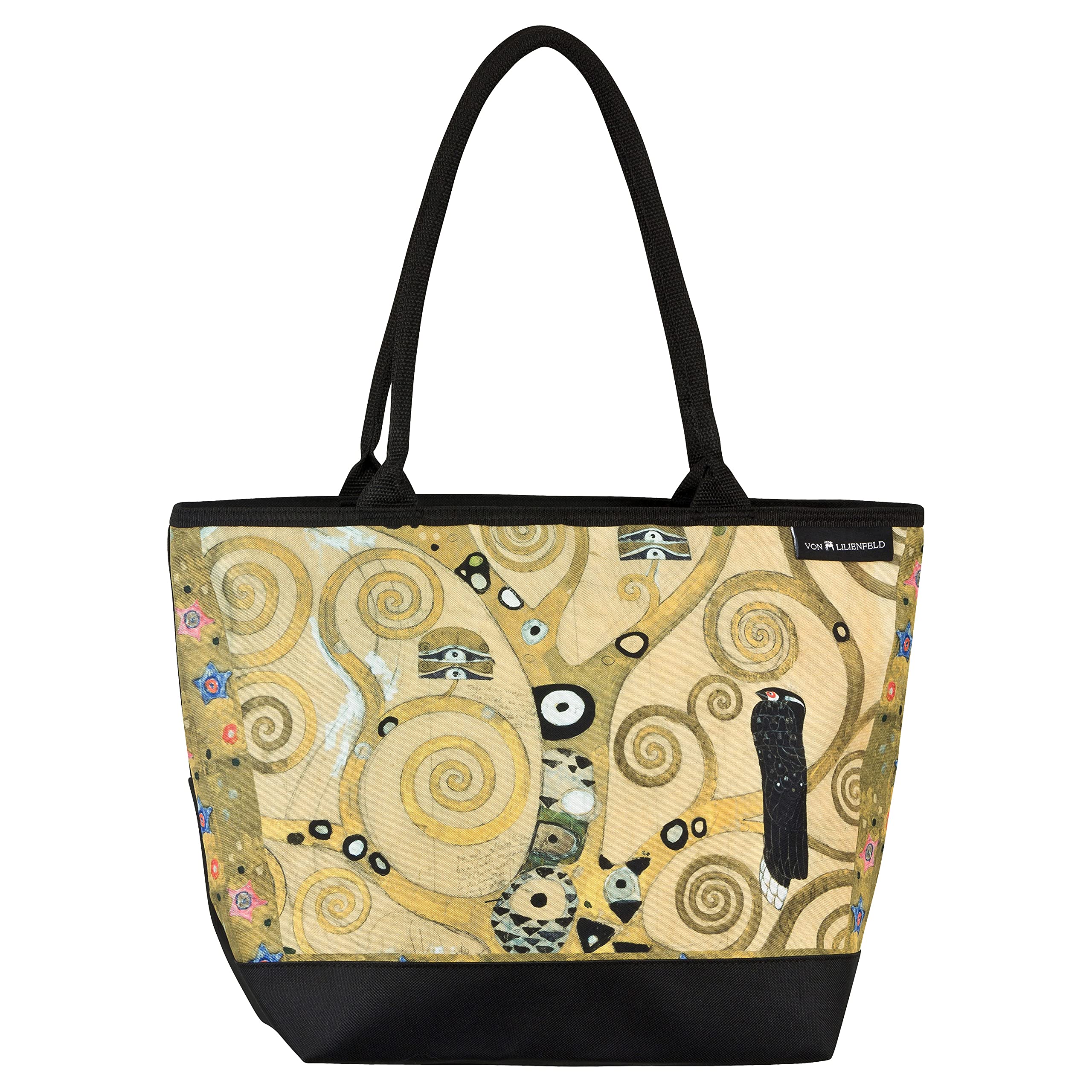 VON LILIENFELD Handbag Gustav Klimt: Tree of Life Art Design Shopper Dimensions L 42 x H 30 x D 15 cm Beach Bag Handbag Office, multicoloured, Contemporary