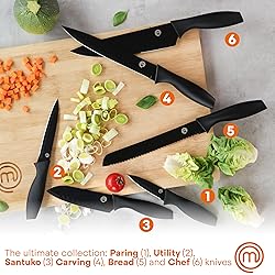 MasterChef Knife Block Set of 6 Kitchen
