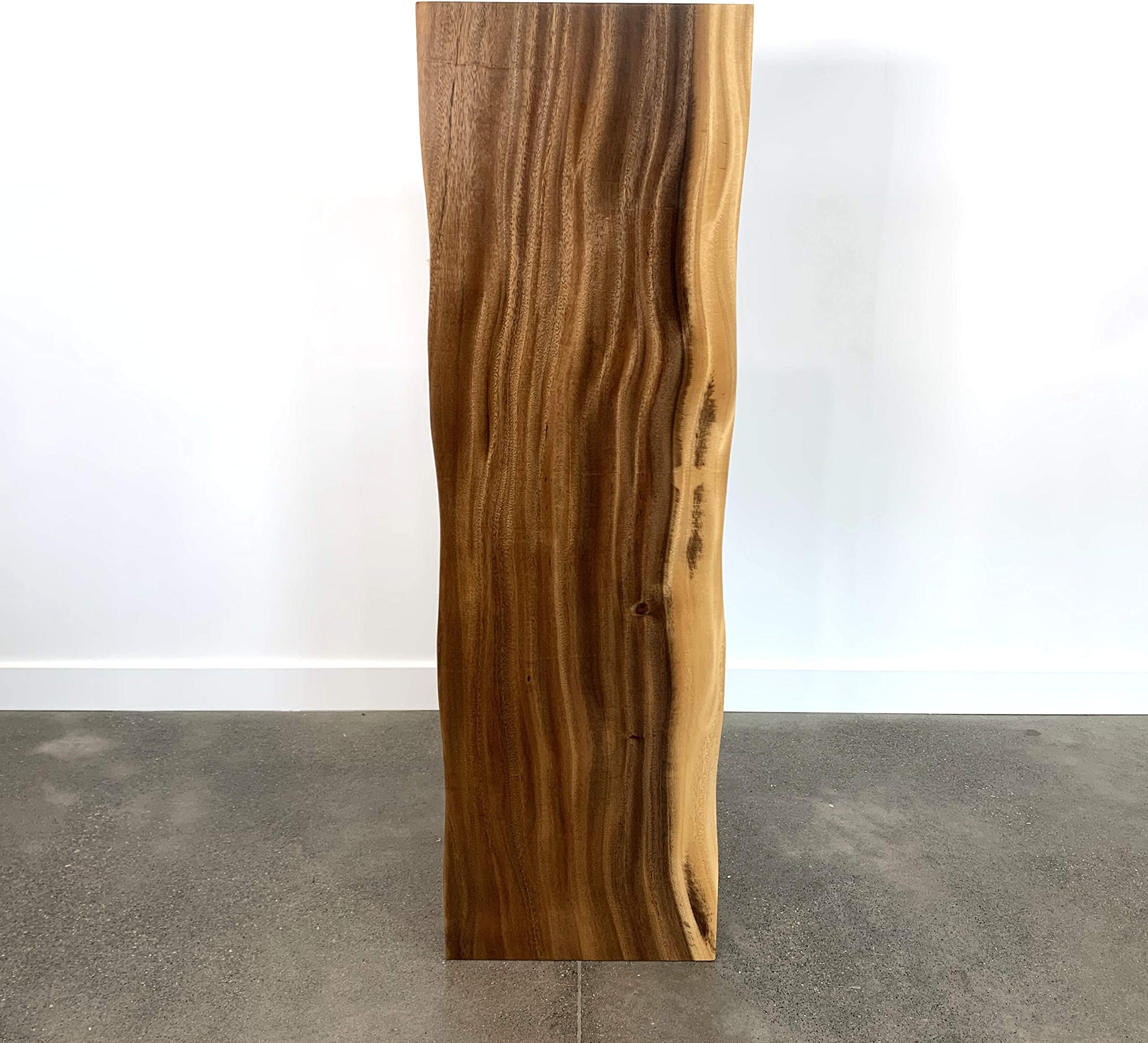 Live Edge South American Walnut Slab - Natural Raw Edge - Fully Finished - DIY Coffee Table, Desk, Countertop (60x18x1.5)