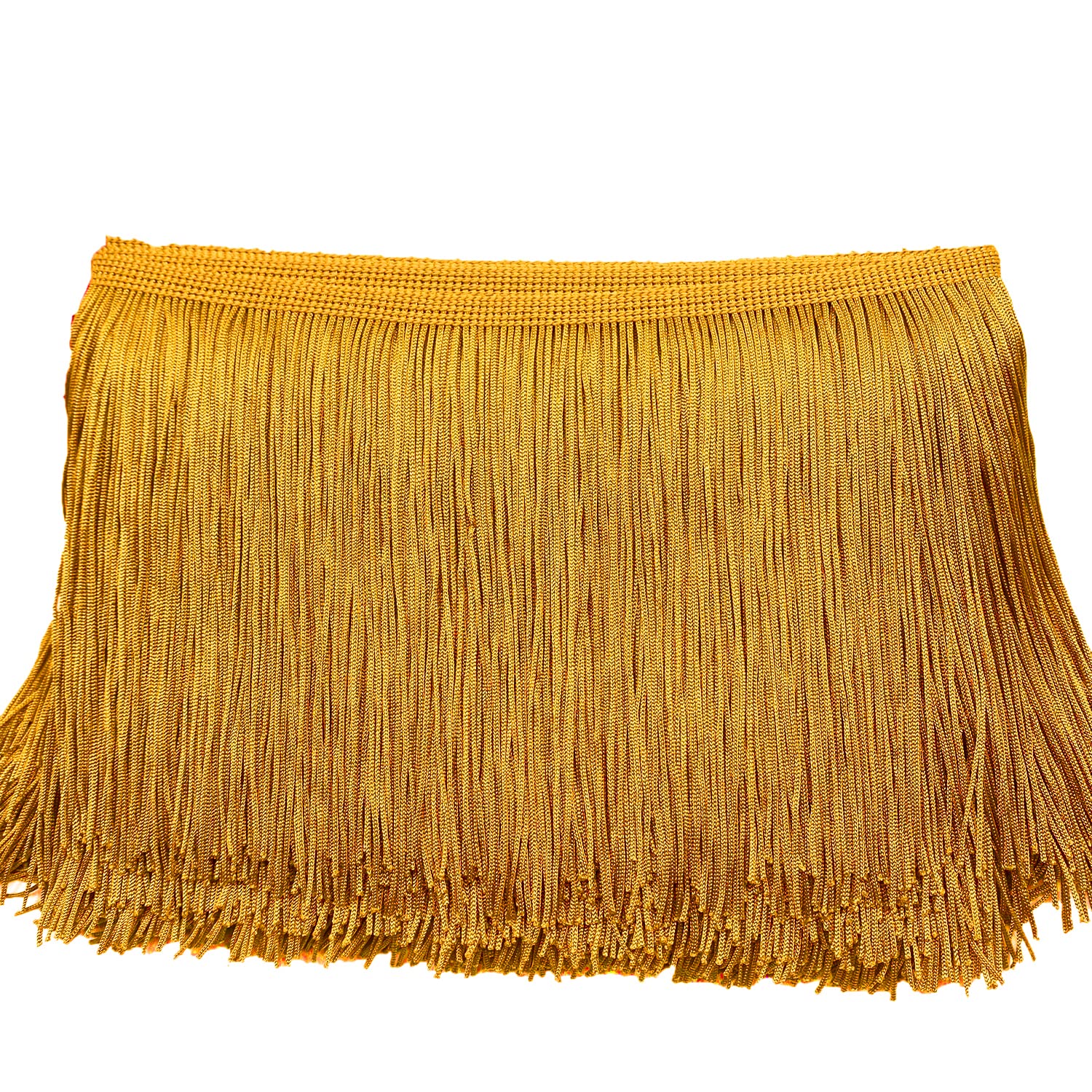 15 cm x 10 m fringe border, fringe tape, decorative ribbon, dance fringe, cut fringe, silk tassel, fringe ribbons for sewing, DIY crafts, clothing, lingerie, costumes, curtains, decoration, goldB