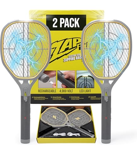 Amazon.com : 2 Pack Electric Fly Swatter Racket and Mosquito