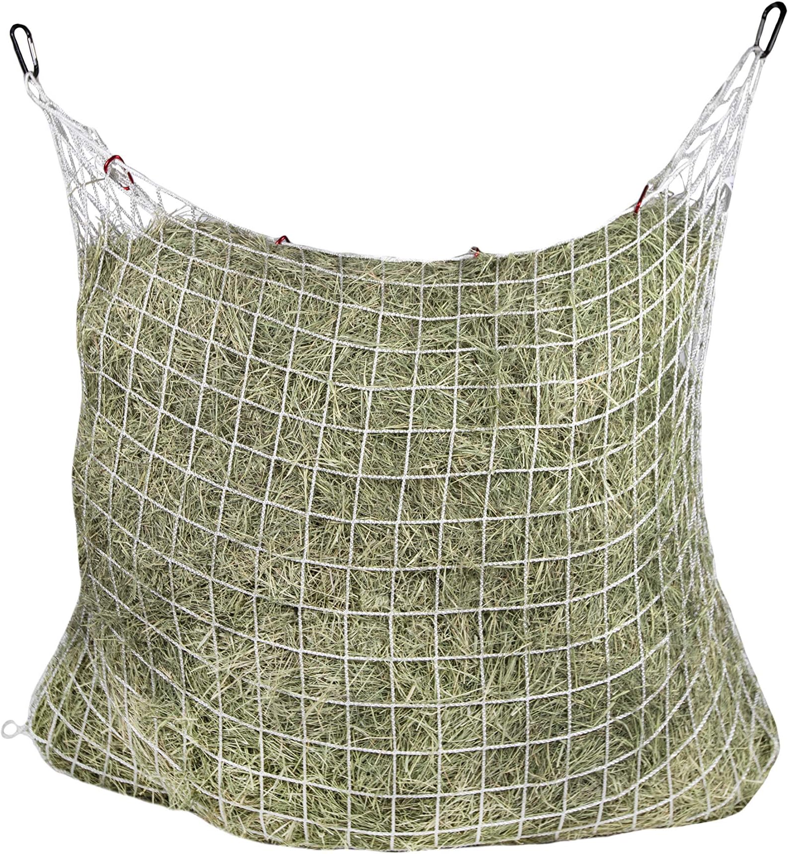Freedom Feeder Mesh Net Two Day Slow Horse Feeder — Designed to Hold 50 lbs/6 Flakes/2 String Bale of Hay and Feed Horse for Two Days — Reduces Horse Feeding Anxiety and Behavioral Issues