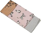Penguin Home Set of 2 Recycled Cotton Tea Towels Grey Pink 50x70 cm view 7