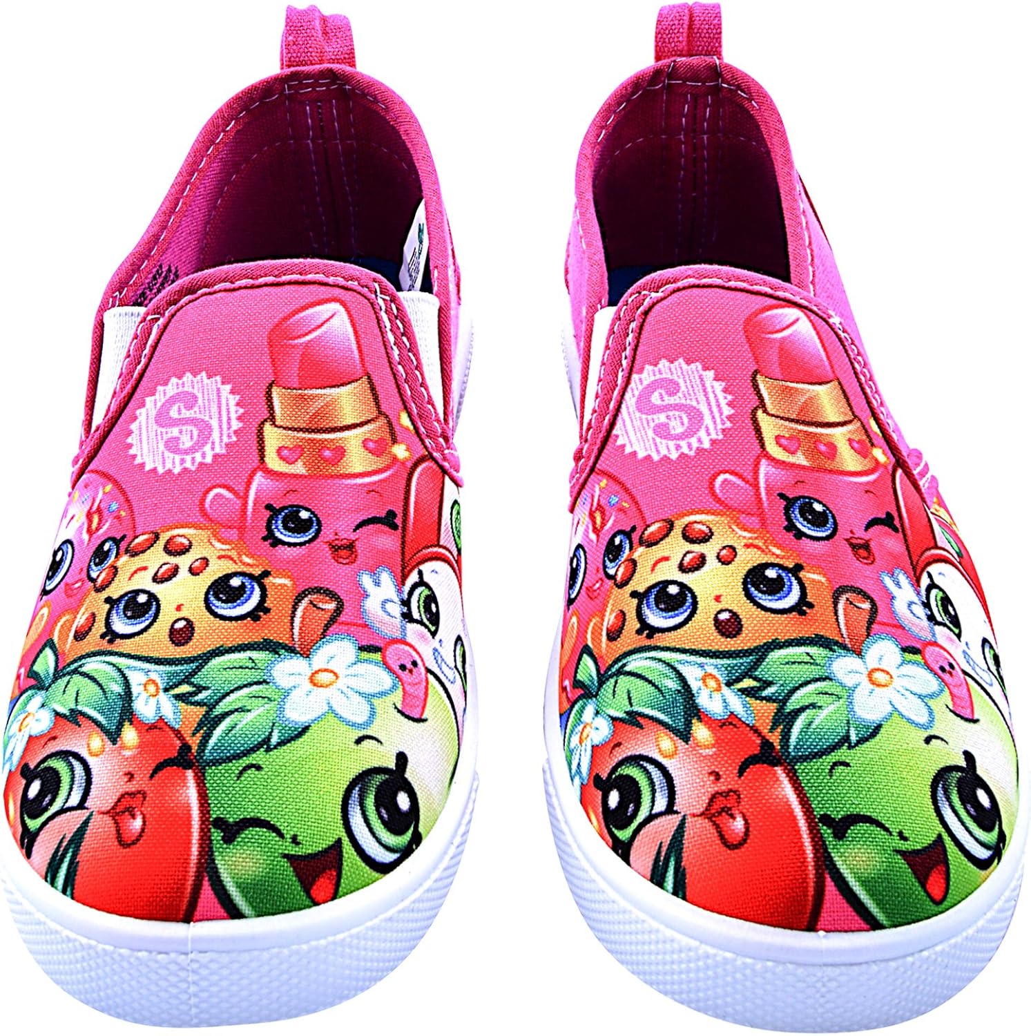 Shopkins Girls Slipon Canvas Shoes, Size 3 Fuchsia Sneakers
