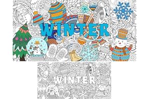 NAOZINEBI Giant Mandala Coloring Poster Large Winter Coloring Posters Adult Jumbo Holidays Christmas Wall Coloring Pages DIY Drawing Art Craft Activity Big Coloring Sheet for Home Classroom Decorations Supplies