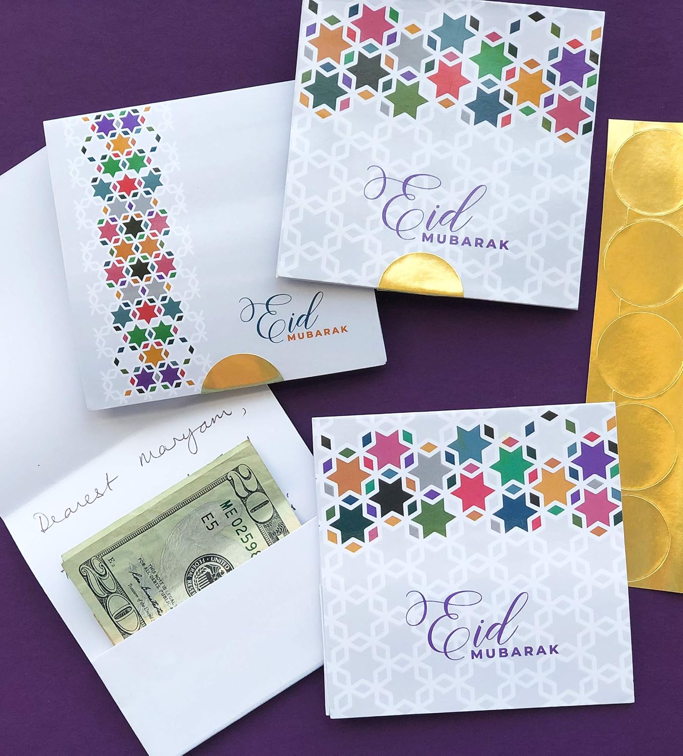 Amazon Set Of 20 Eid Mubarak Envelopes Eid Money Envelopes Eidi