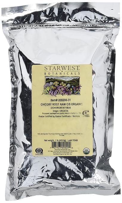 Chicory Root Raw C/S Organic Starwest Botanicals 1 lb Chicory Root Raw C/S Organic Starwest Botanicals 1 lb