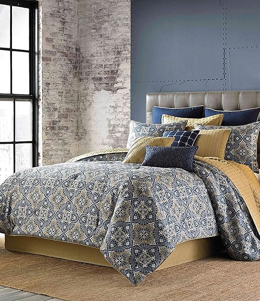 Amazon Com Candice Olson Aureo Medallion Jacquard 6 Piece Queen